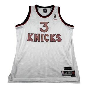 Vintage New York Knicks Jersey Mens 2XL NBA Hardwood Classics Marbury Reebok